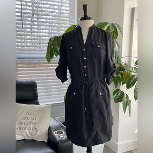 Size S/P silk, Michael Kors, silver snap dress